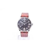 A Daniel Jean Richard stainless steel mechanical military style wristwatch, the black dial with