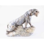 Emile Joseph Carlier (1849 - 1927), a carved marble figure of a snarling Panther, early 20th