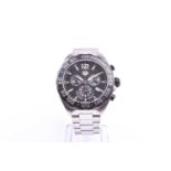 A Tag Heuer Professional Formula 1 stainless steel wristwatch the black dial with large numerals and