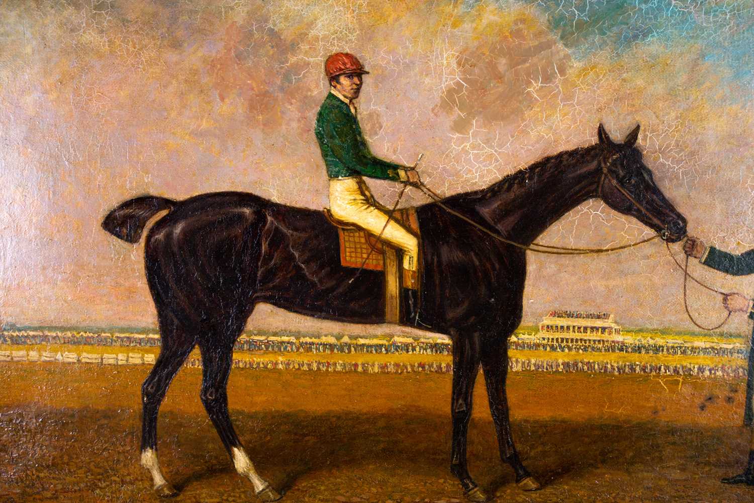 After John Frederick Herring Sr (1795-1865): "Race horse", oil on canvas, 60cm x 39.5cm high - Image 2 of 4