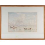 Peter Moffat Lindner RWS ROI ROC (British, 1852-1949) 'The Lagoon, Mouth of the Rhone' watercolour