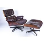 Charles & Ray Eames for Herman Miller - a laminated plywood and rosewood veneered lounger