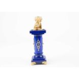 A 20th century Russian silver, gilt metal and lapis lazuli watch holder, modelled with an elephant