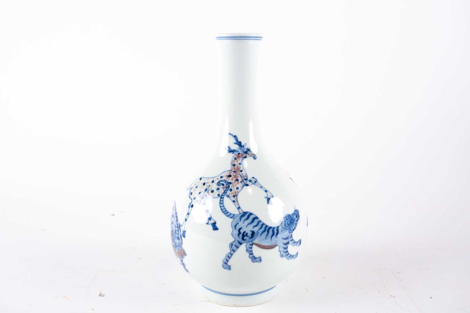 中国，神话人物花瓶一件