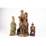 中国, 木雕人物一件，19世纪，