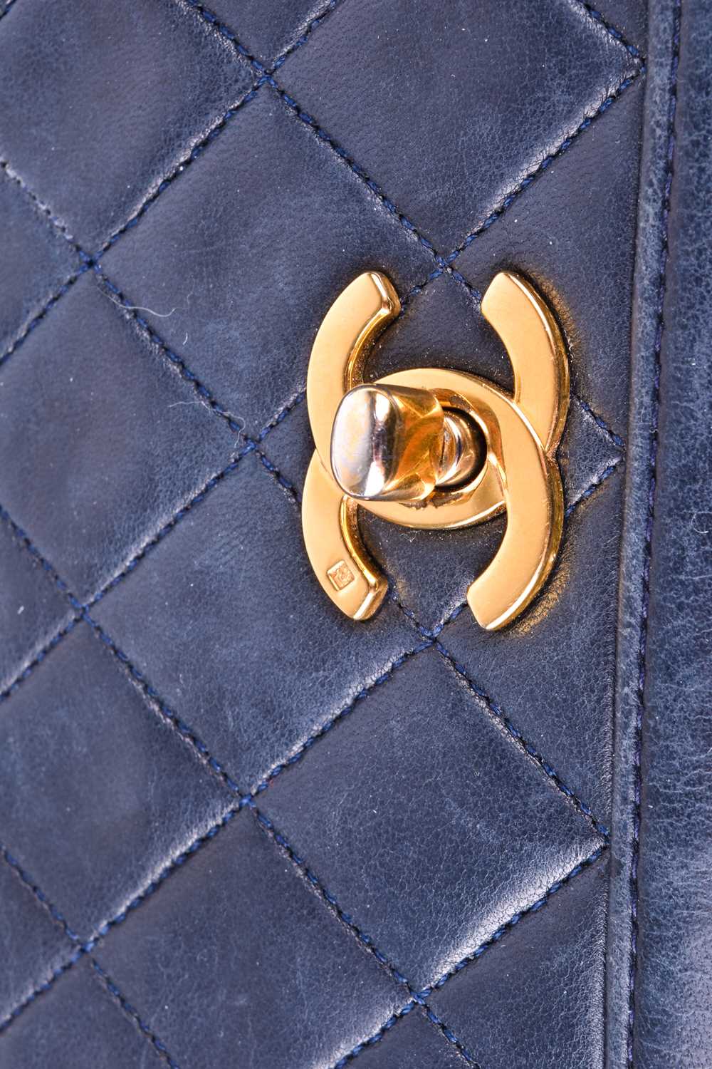 Chanel. A classic quilted leather handbag, of tapered square design, with gold tone CC logo clasp, - Image 3 of 13