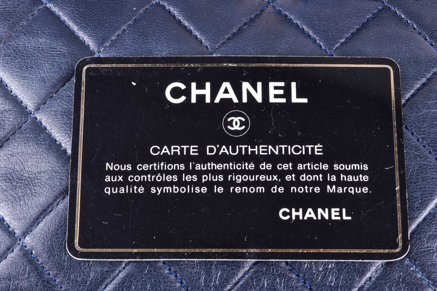 Chanel. A classic quilted leather handbag, of tapered square design, with gold tone CC logo clasp, - Image 7 of 13