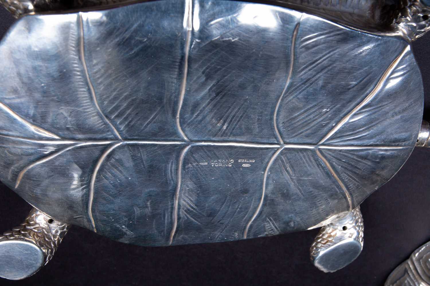 An Italian silver tortoise dressing table box, Fasano, Torino, mid 290th century, with removable - Image 5 of 5