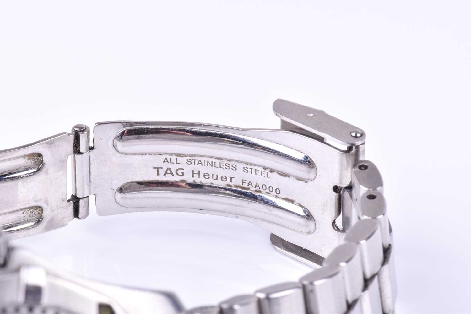 A Tag Heuer Professional stainless steel wristwatch the silvered dial with luminous baton indices, - Image 5 of 10