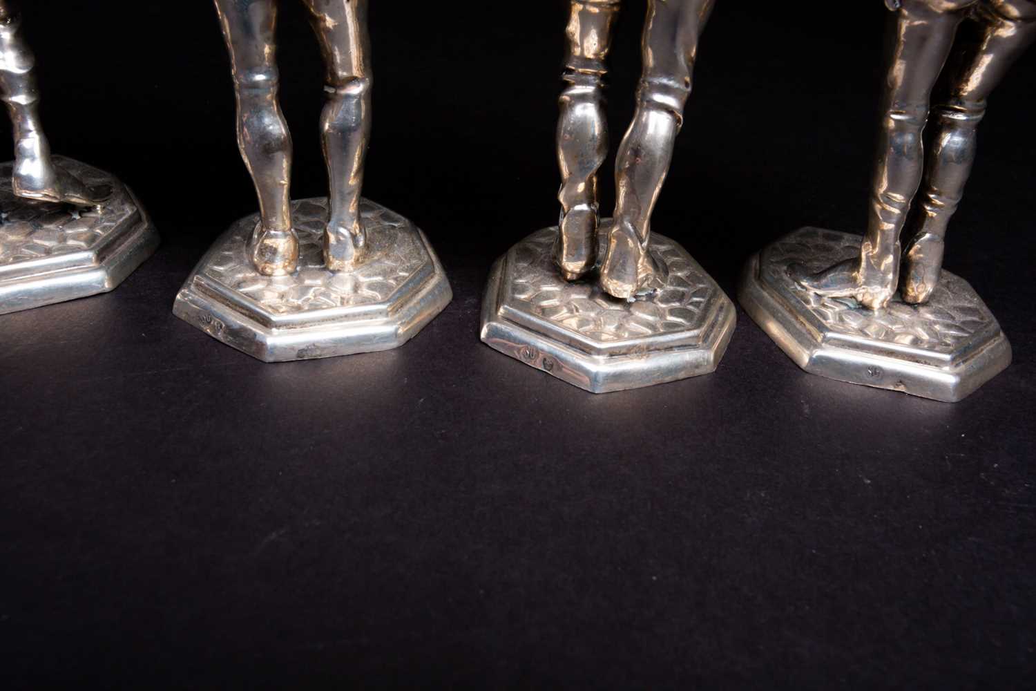 A group of five Spanish silver figures of musicians, 20th century, each dressed as minstrels - Image 3 of 4