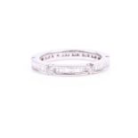 An 18ct white gold and diamond eternity ring, channel-set with baguette-cut diamonds interspersed