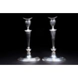 Pair English Silver Candlesticks