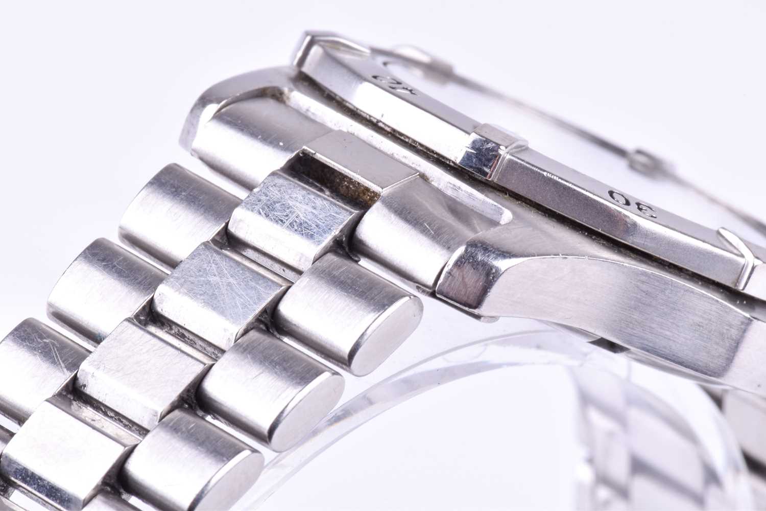 A Tag Heuer Professional stainless steel wristwatch the silvered dial with luminous baton indices, - Image 8 of 10