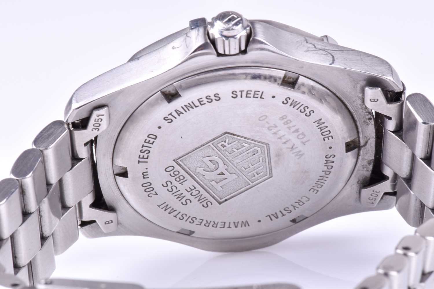 A Tag Heuer Professional stainless steel wristwatch the silvered dial with luminous baton indices, - Image 2 of 10