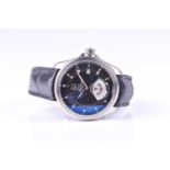 A Tag Heuer Grand Carrera Calibre 6 automatic wristwatch, the black dial with baton indices, and