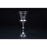 A Victorian silver goblet, Birmingham 1876 by Elkington & C0, the bucket bowl over a knopped stem on
