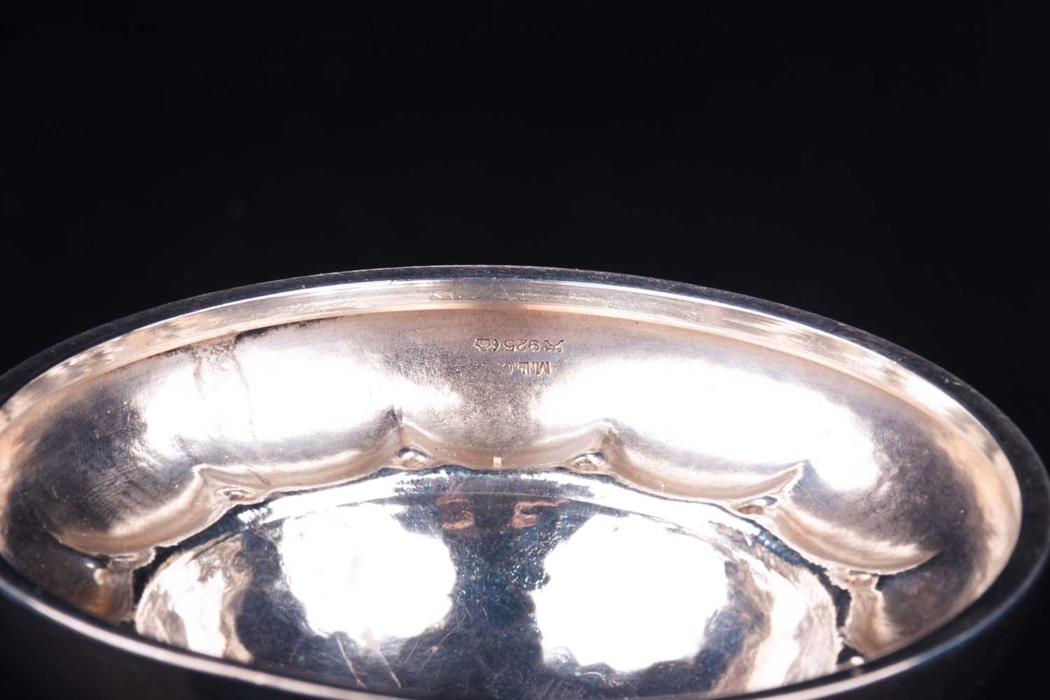 A Continental silver pedestal bowl, marked '925', 15.5 cm high, together with an English silver - Image 2 of 5