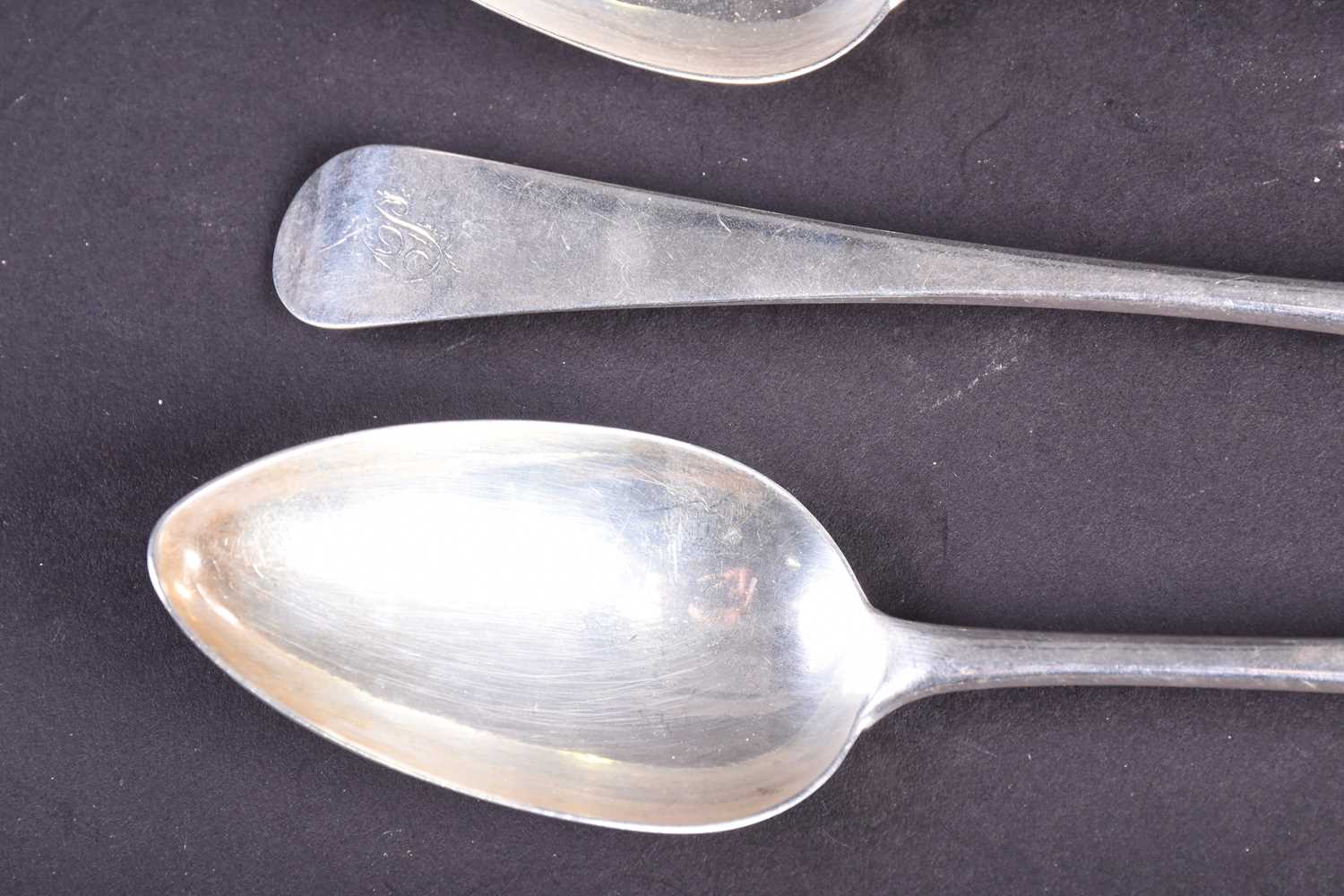 A set of six William IV Scottish silver tablespoons, Edinburgh 1831 by J. McKay, 11.5 ozt. - Image 2 of 3