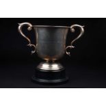An Edwardian silver twin-handled presentation trophy of imposing proportions, London 1910 by
