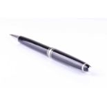 A Montblanc Meisterstuck Pix propelling pencil, with black resin body and cap, and silver plated