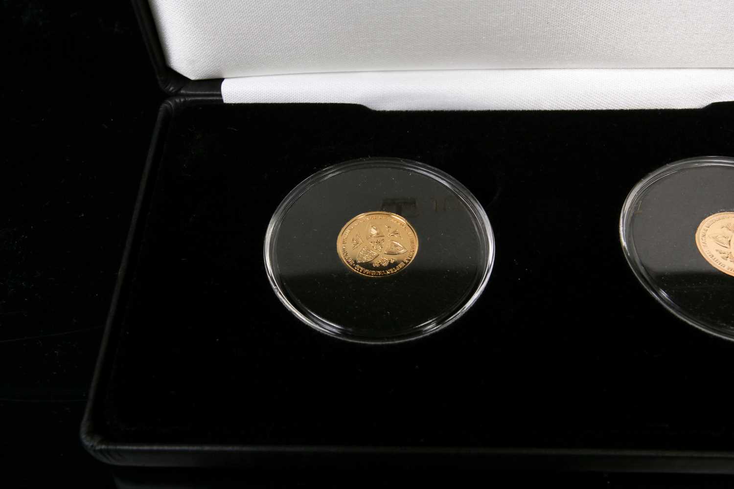 The Prince George & Princess Charlotte of Cambridge 9ct gold commemorative medallions, proof like - Image 4 of 5