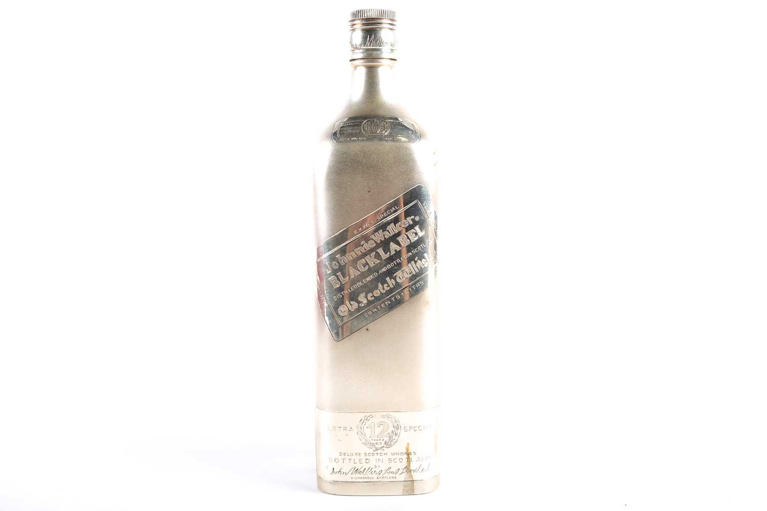 A novelty silver 'Johnnie Walker' whisky decanter, marked 'ST SILVER' to base, engraved labels, - Image 2 of 9