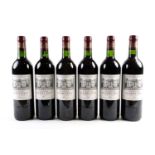 Six bottles of Chateau Marbuzet 2003 Saint Estephe, 750ml.