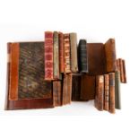 A quantity of eighteenth-century and later books and leather bindings, covering various topics