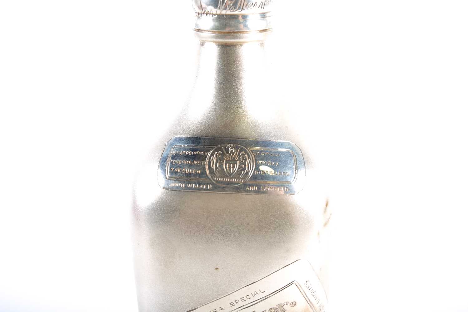 A novelty silver 'Johnnie Walker' whisky decanter, marked 'ST SILVER' to base, engraved labels, - Image 6 of 9