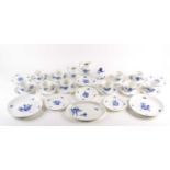 A part suite of Royal Copenhagen 'Blue Flower' tableware, comprising two circular plates (22 cm