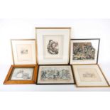 After Thomas Rowlandson (1757-1827), two hand-coloured prints, titled 'A Long Story' and 'Grown