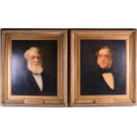 19th century English school, a pair of portraits of Edmund Crosse and Thomas Blackwell (founders