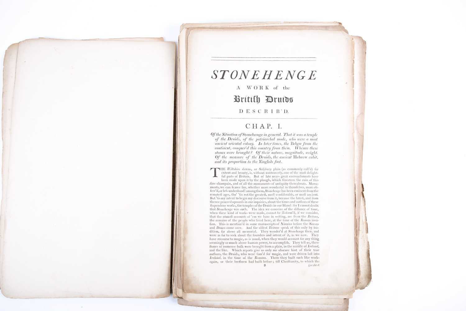 Stukeley (William). 'Stonehenge. A Temple Restor'd to the British Druids', 1st edition, London: W. - Image 5 of 8