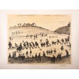 Laurence Stephen Lowry (1887-1976) British, 'A Hillside', lithographic print, signed in brown