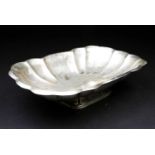 Continental silver bowl of lobed form, marked 'SILVER' to base, 32.5 cm wide, 28 ozt.