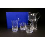 A group of Saint-Louis ‘Bubbles’ pattern crystal, comprising a water jug, twelve highballs and