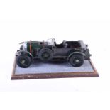 A well constructed kit built model of a 1930 'Blower' Bentley 4.5l Racing Car in 1:12 scale,