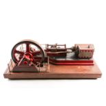 A finely engineered scale model live steam stationary engine, early 20th century, with cast brass