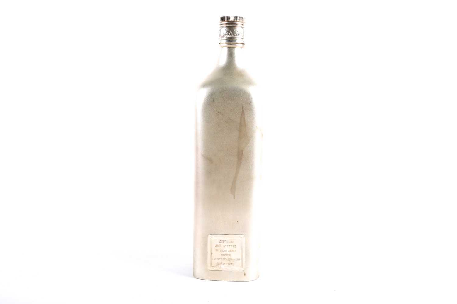 A novelty silver 'Johnnie Walker' whisky decanter, marked 'ST SILVER' to base, engraved labels, - Image 3 of 9