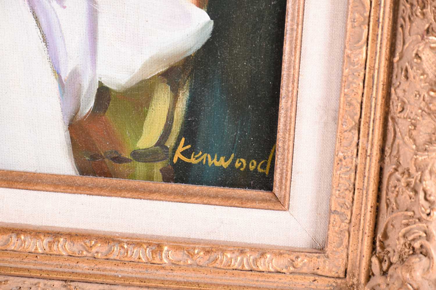 20th century English school, a portrait of a seated lady, signed 'Kenwood', oil on canvas, 59 cm x - Image 2 of 4