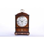 A Regency mahogany bracket clock with inlaid brass and ebonised detail, 'Grant, Fleet Street,