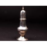 A George III silver sugar caster, London 1785 by George Smith III, of baluster form, 15 cm high, 2.8