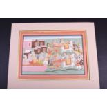 Indian Kishangarh school, processional scene with Krishna as an infant, 25.5cm x 35.5cmCondition