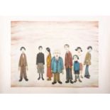 Laurence Stephen Lowry (1887-1976) British, 'His Family', a printers proof print, unsigned and