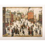 Laurence Stephen Lowry (1887-1976) British, 'A Village Square', lithographic print by Ganymed Press,