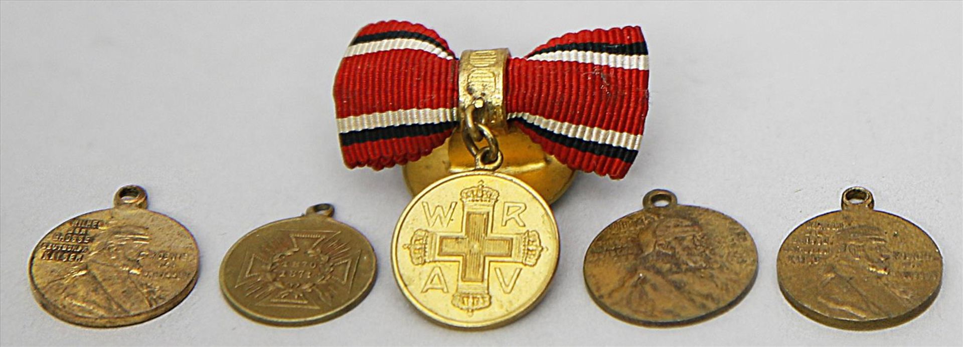 5 Miniatur-Ehrenzeichen, Kaiserzeit.