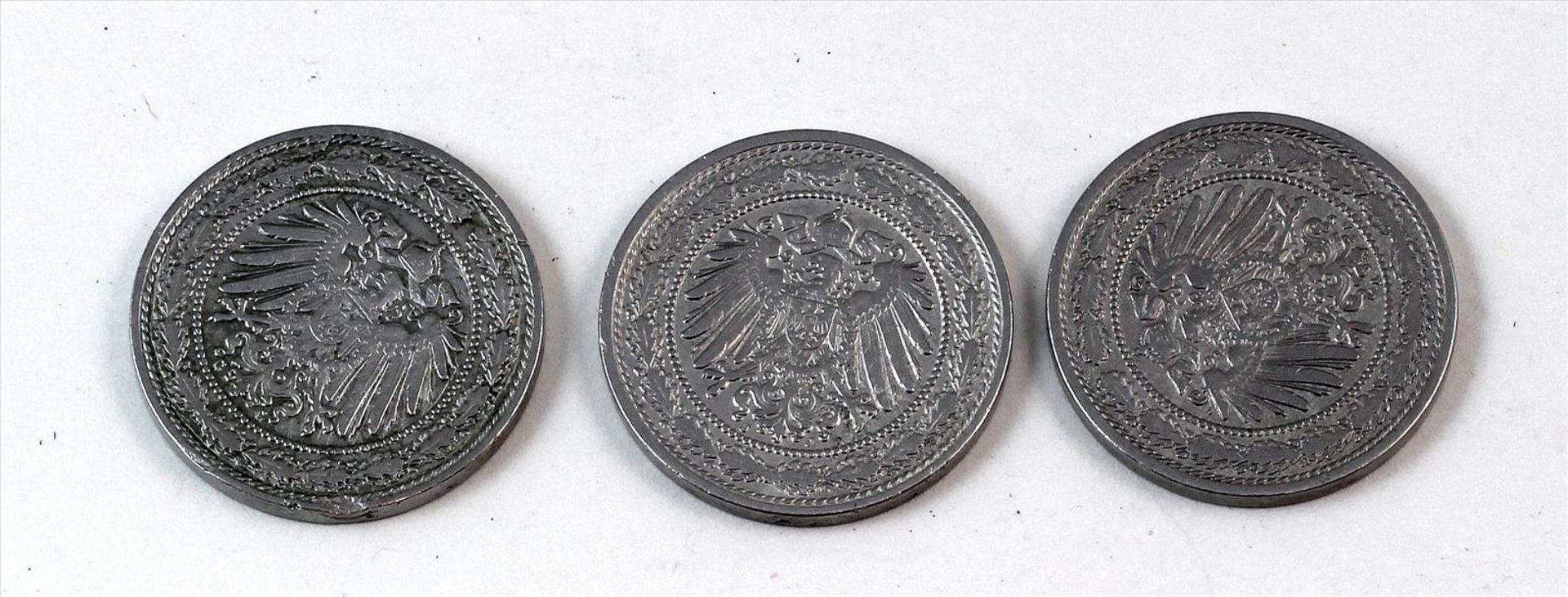 3x 20 Pfennig 1892; A, G und J.