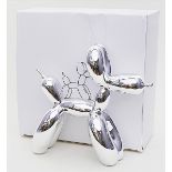 Koons, Jeff (geb. 1955 York, Pennsylvania), nachSkulptur "Balloon Dog Silver". Silber Zinklegierung.