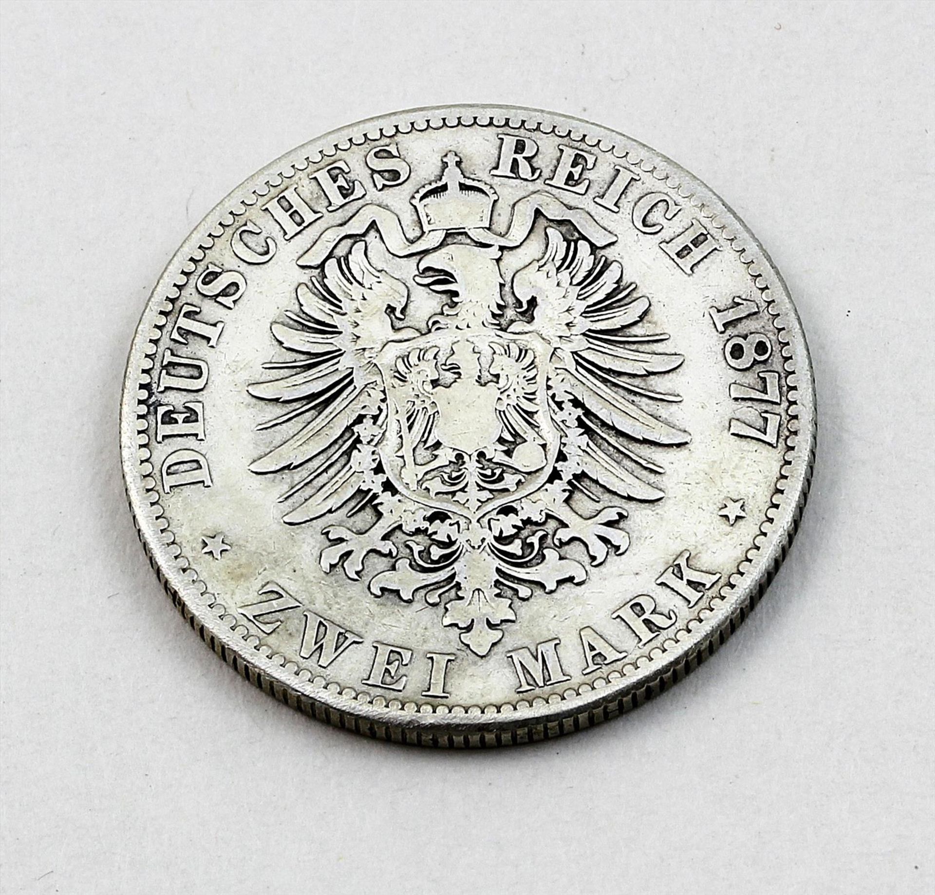 Reuss, ältere Linie, Heinrich XXII., 2 Mark 1877.s-ss. - Bild 2 aus 2