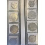 Bayern, Ludwig II. und Otto, Sammlung von sieben Silbermünzen:2 Mark 1876 und 1899, 3 Mark 1912